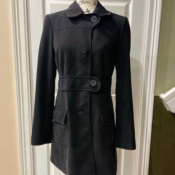 MAX STUDIO COAT BLAZER MINIMALISTIC SZ XS BLACK ELEGANT VERSATILE GOTH CORE - Picture 3 of 12